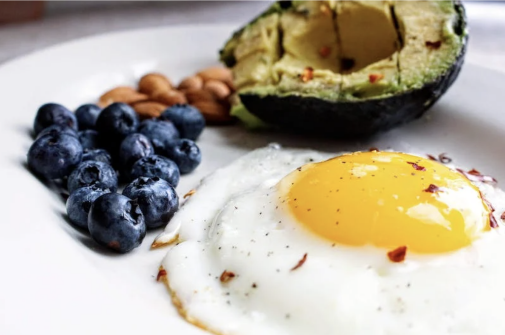 Egg og advokado er gode eksempler på mat man kan spise under ketogen diett. Da målet er å begrense inntaket av karbohydrater og fremme økt forbruk av fett.